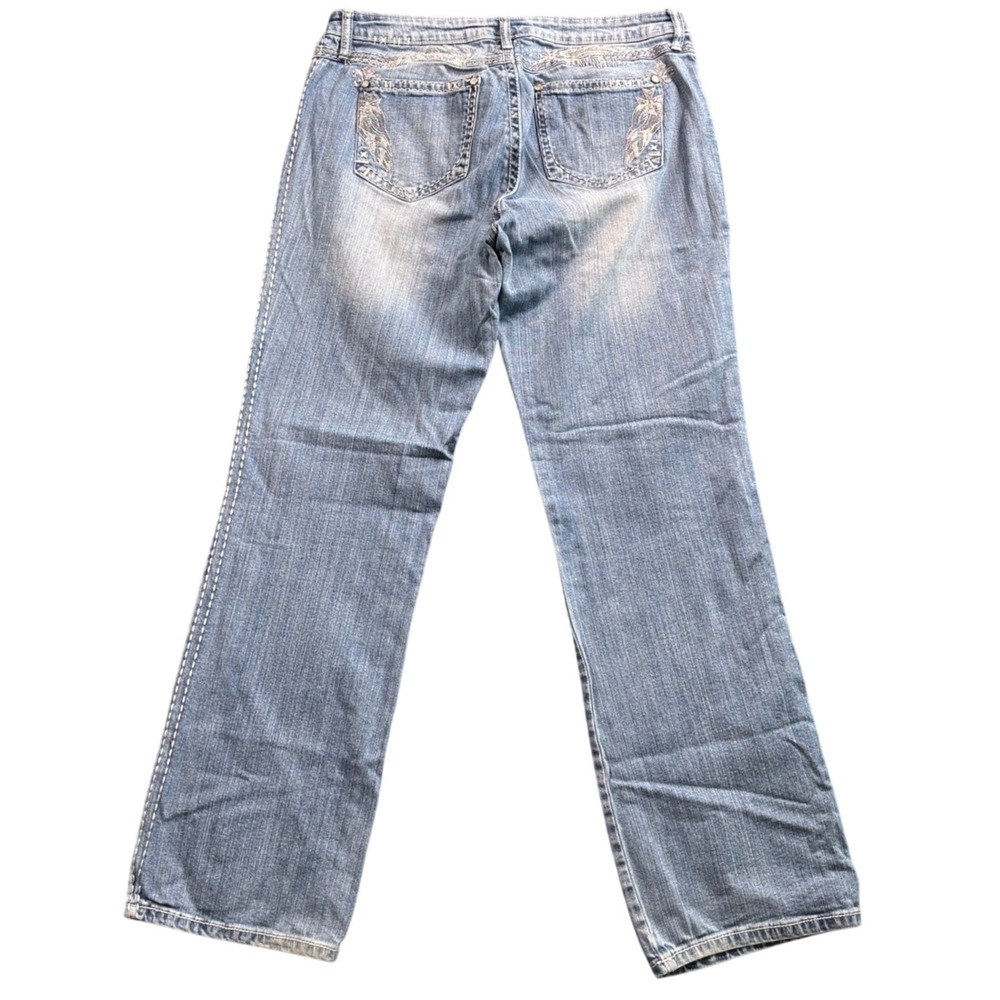 Rock 47 Wrangler Y2K Low Rise Bootcut Jeans Juniors 13/14 Western Cowgirl - Picture 4 of 12